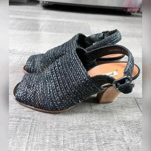 Paul Green Black Woven LOVELY SANDAL Size 6